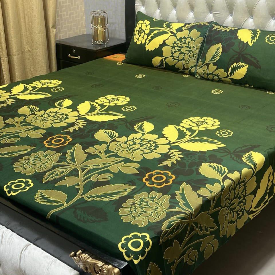 ๐ฏ๐ Bed sheet Cotton Satin King size (95*90) Premium Quality
