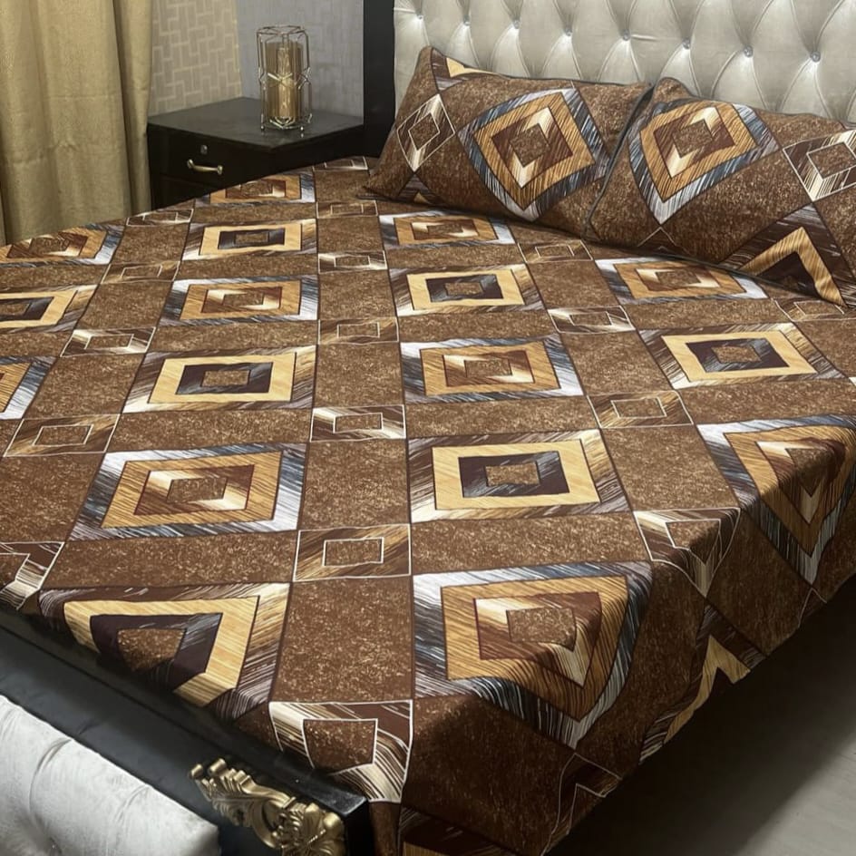 ๐ฏ๐ Bed sheet Cotton Satin King size (95*90) Premium Quality