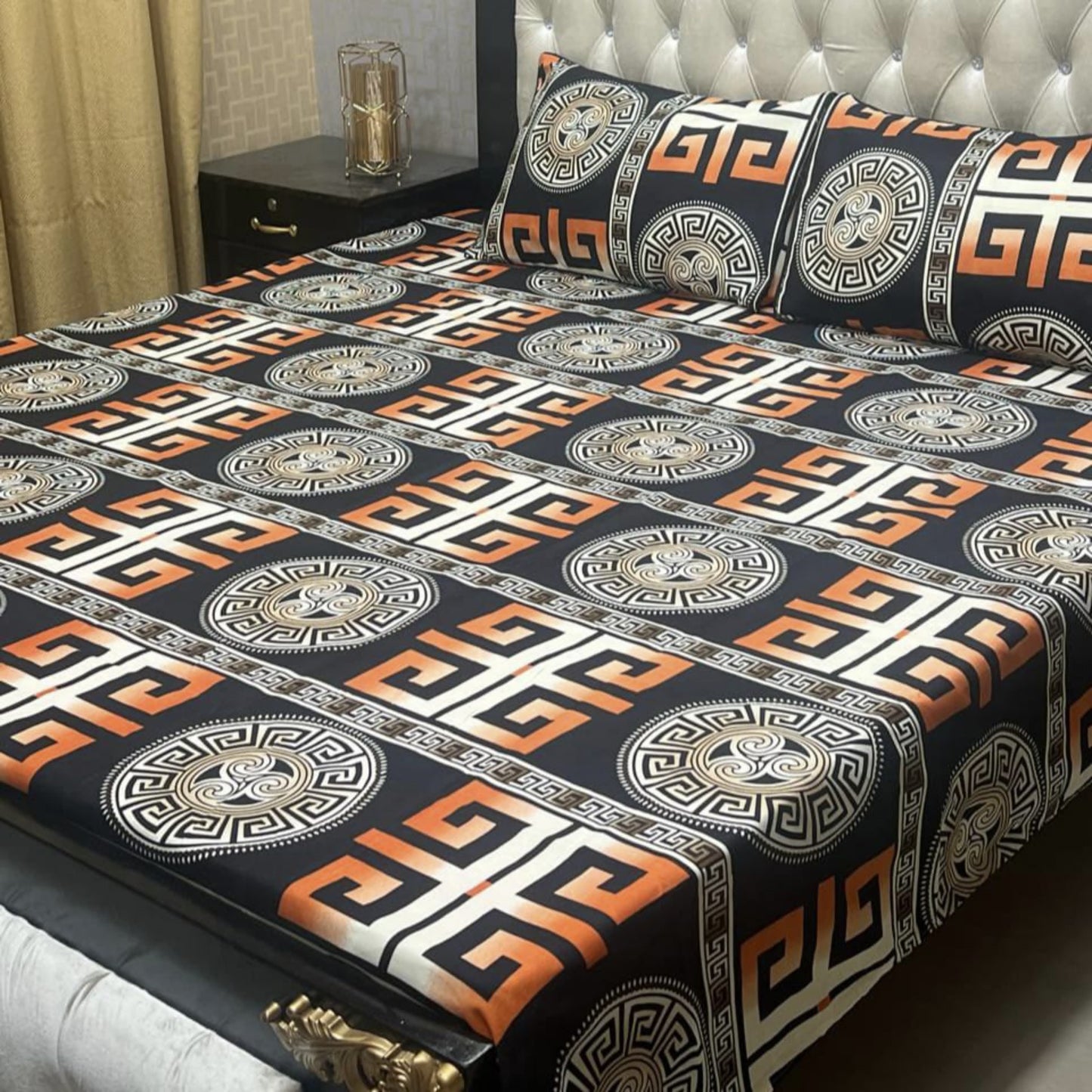 ๐ฏ๐ Bed sheet Cotton Satin King size (95*90) Premium Quality