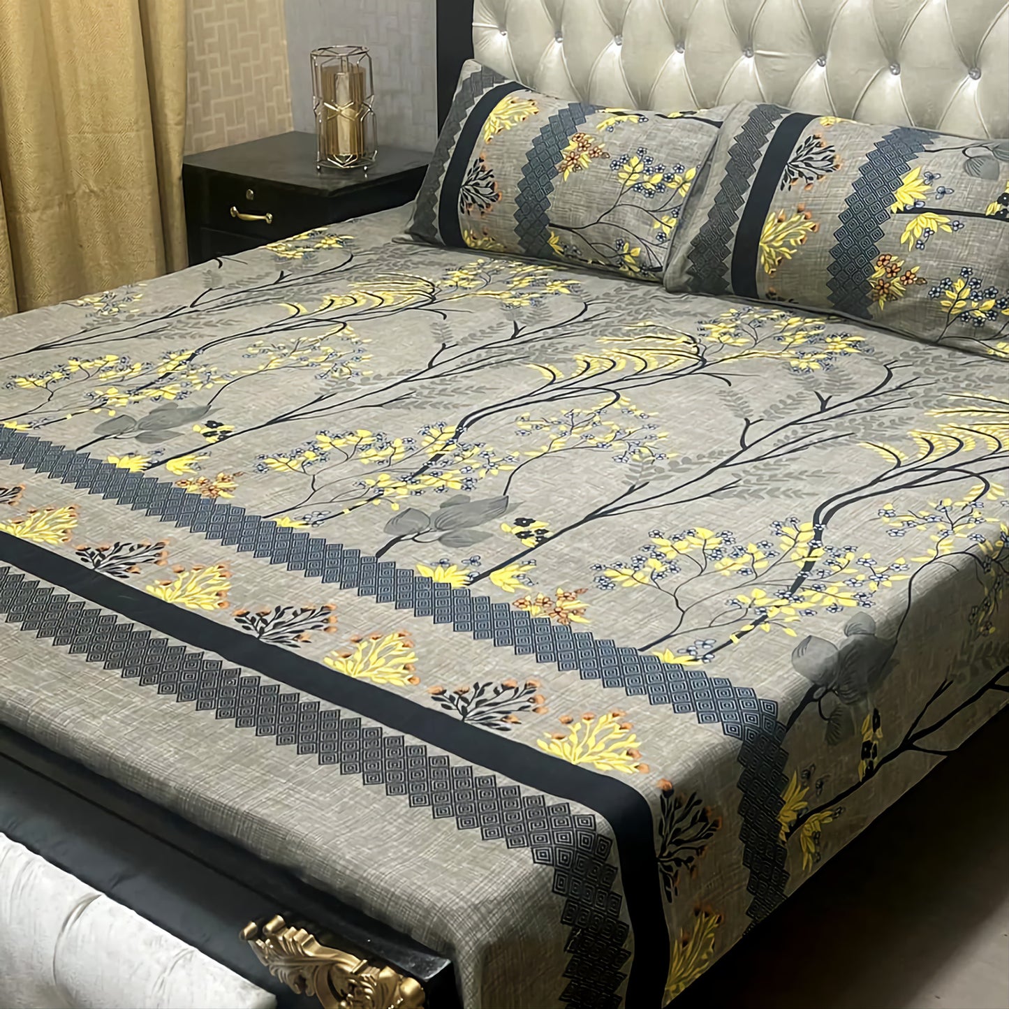 ๐ฏ๐ Bed sheet Cotton Satin King size (95*90) Premium Quality