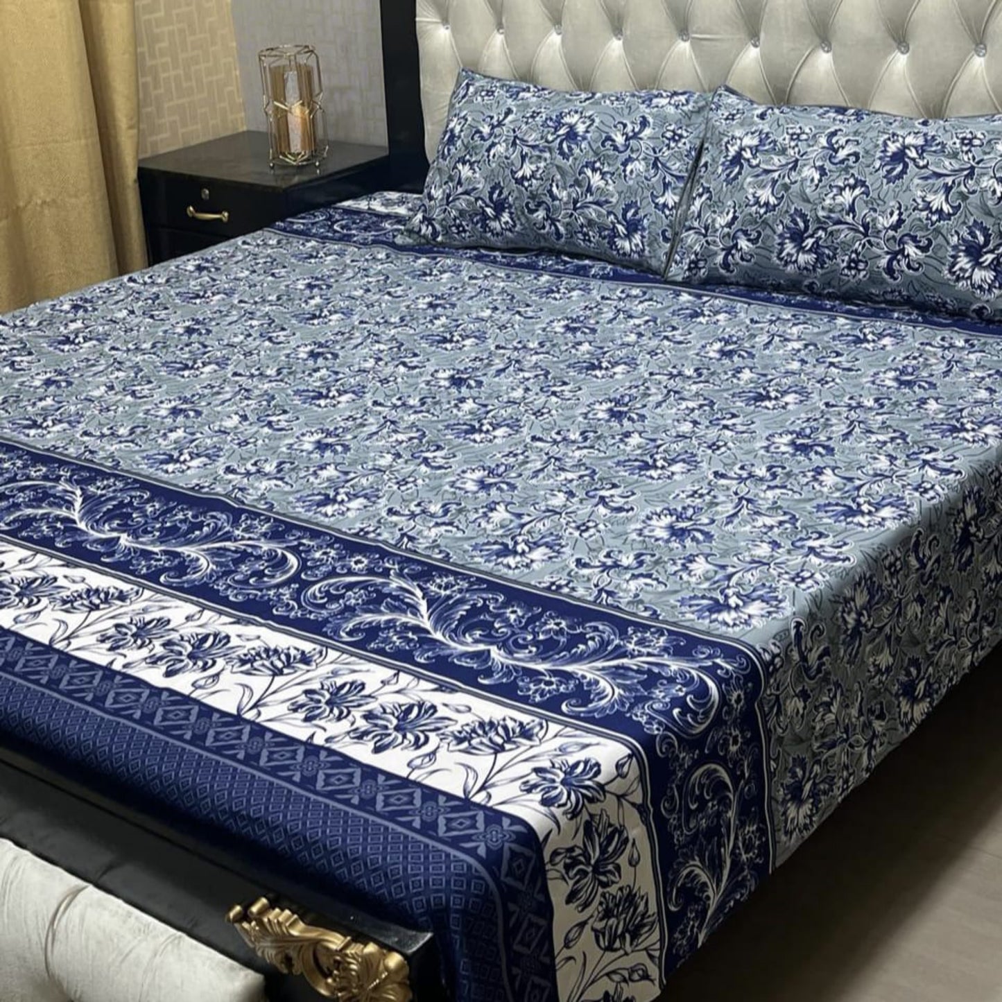๐ฏ๐ Bed sheet Cotton Satin King size (95*90) Premium Quality (Copy) (Copy)