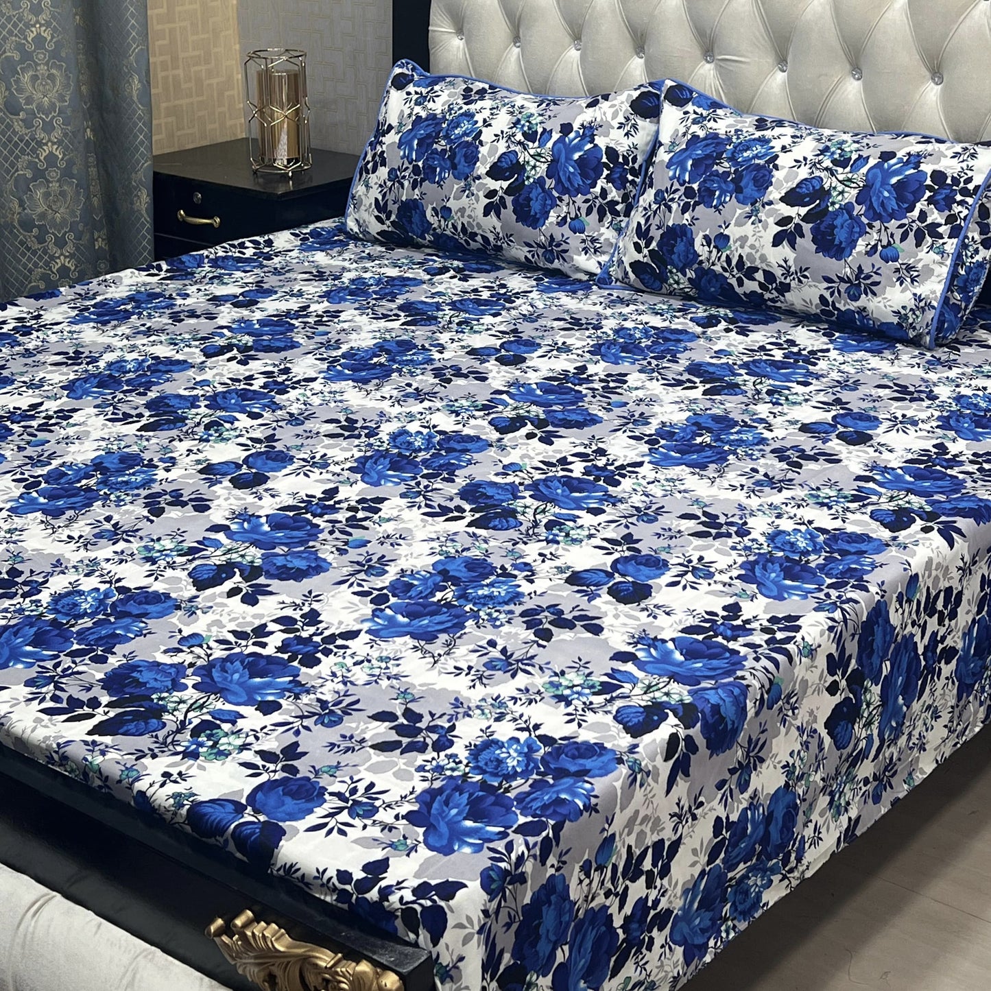 ๐ฏ๐ Bed sheet Cotton Satin King size (95*90) Premium Quality