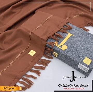 J. PREMIUM WOOL SHAWL FOR MENS WITH GIFT BOX & BAG ( Copper )