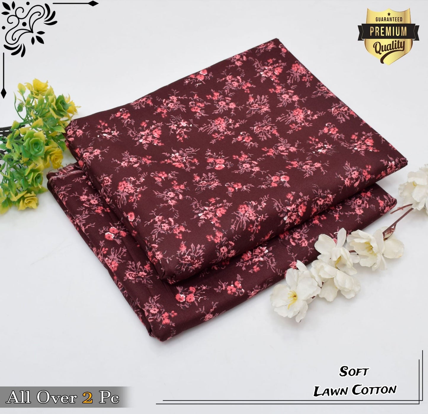 Rooma 2Pcs Soft Cotton Lawn Life Time Guaranteed