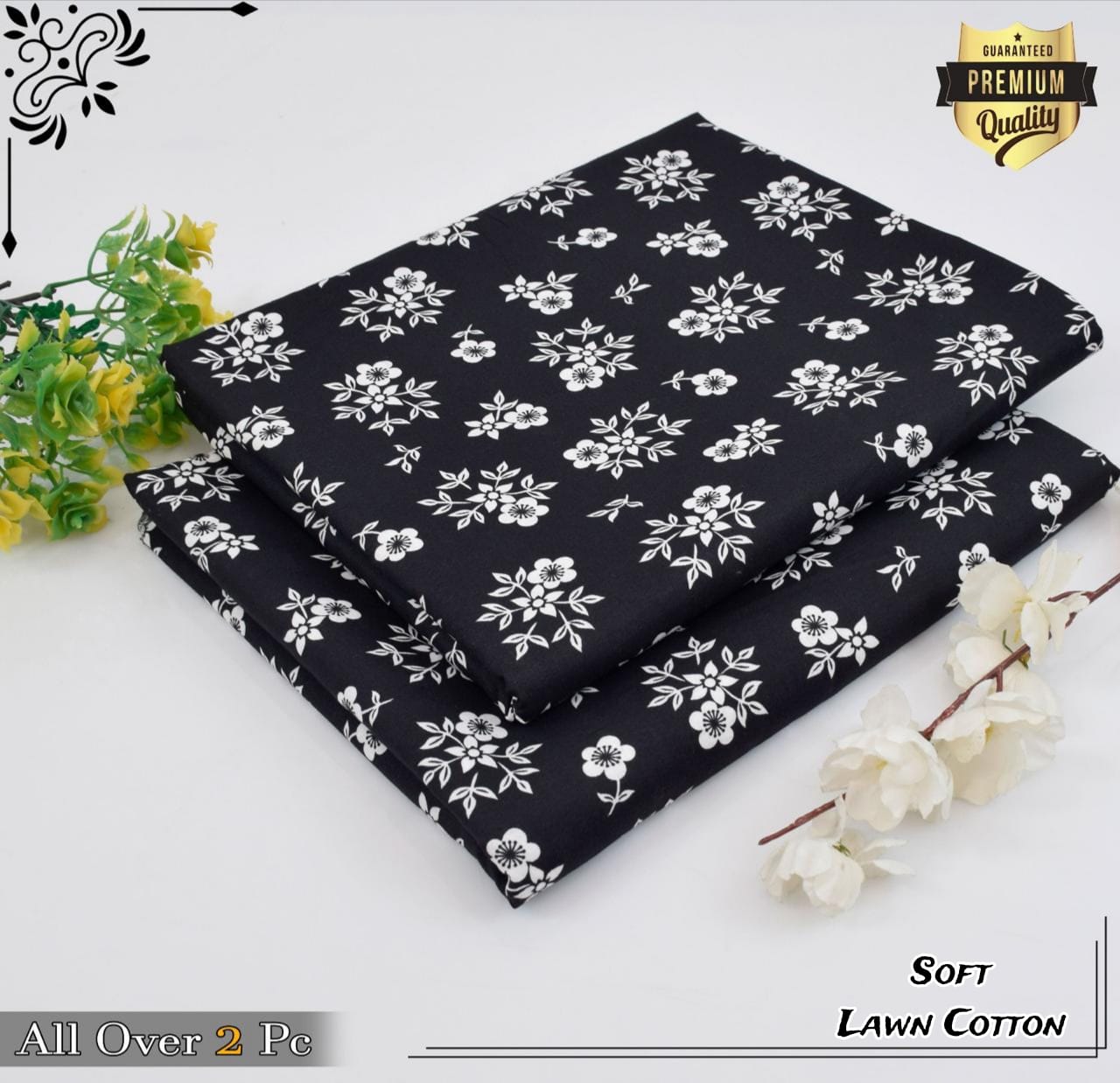 Rooma 2Pcs Soft Cotton Lawn Life Time Guaranteed