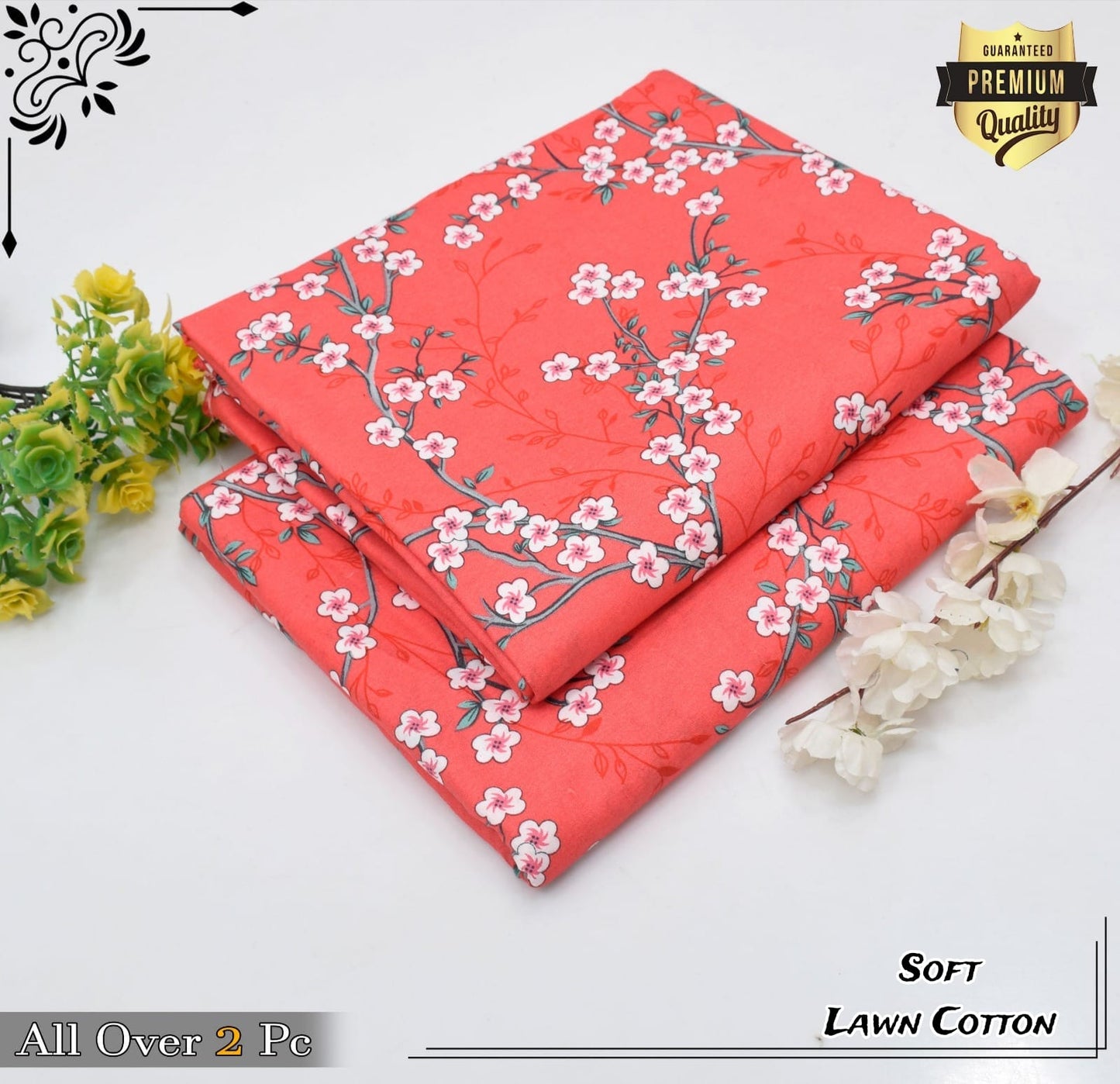 Rooma 2Pcs Soft Cotton Lawn Life Time Guaranteed