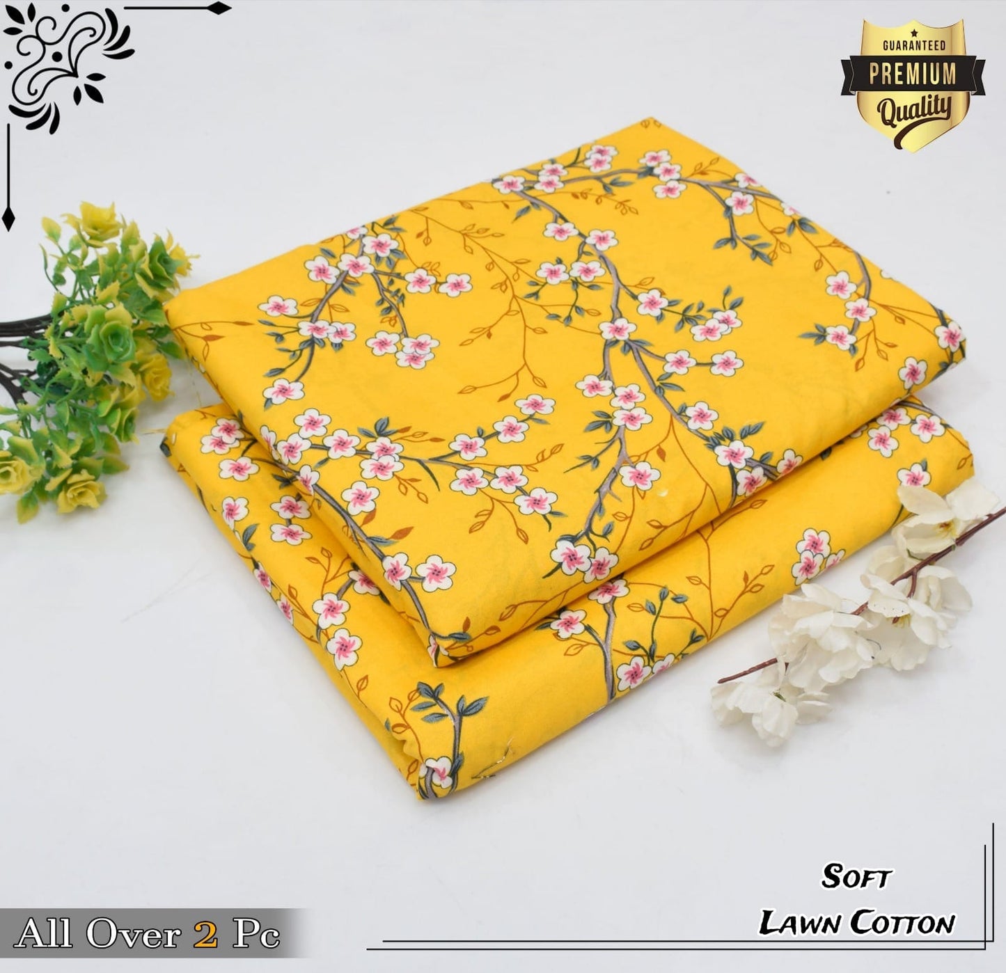 Rooma 2Pcs Soft Cotton Lawn Life Time Guaranteed