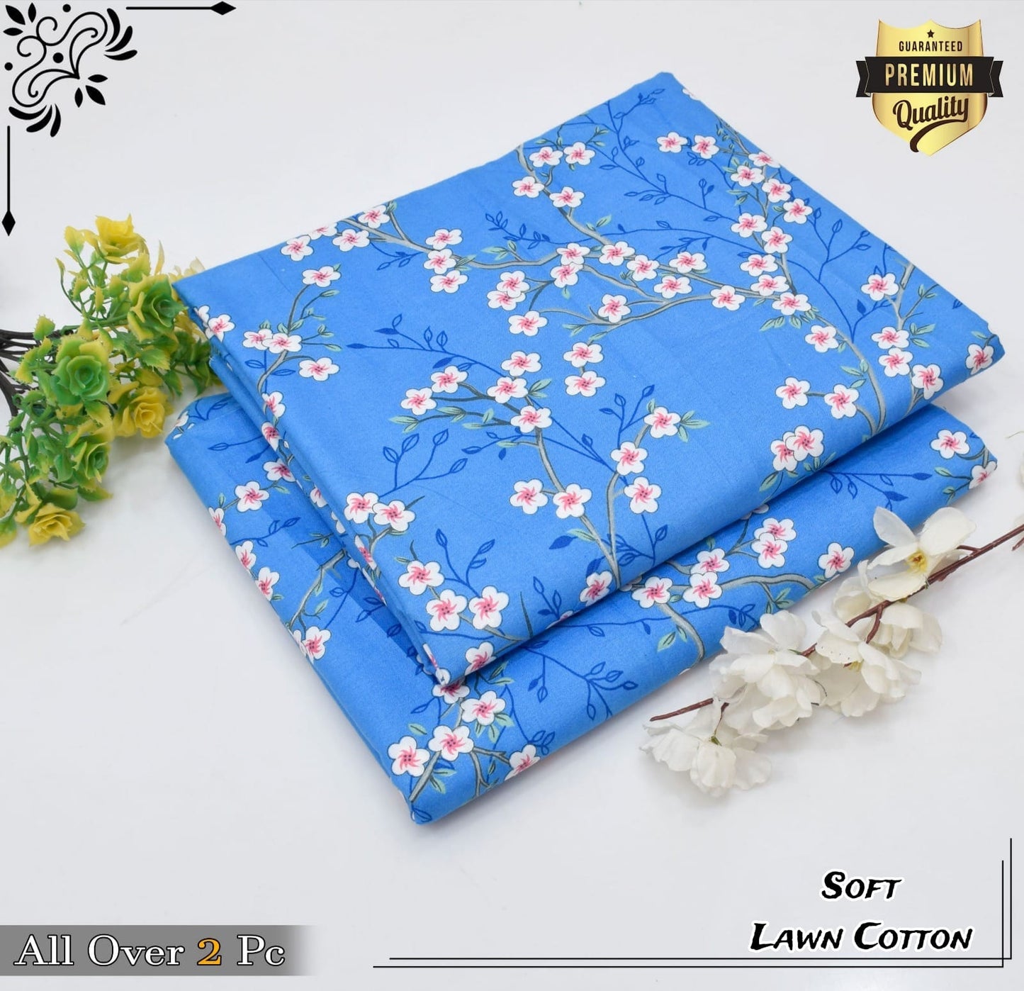 Rooma 2Pcs Soft Cotton Lawn Life Time Guaranteed