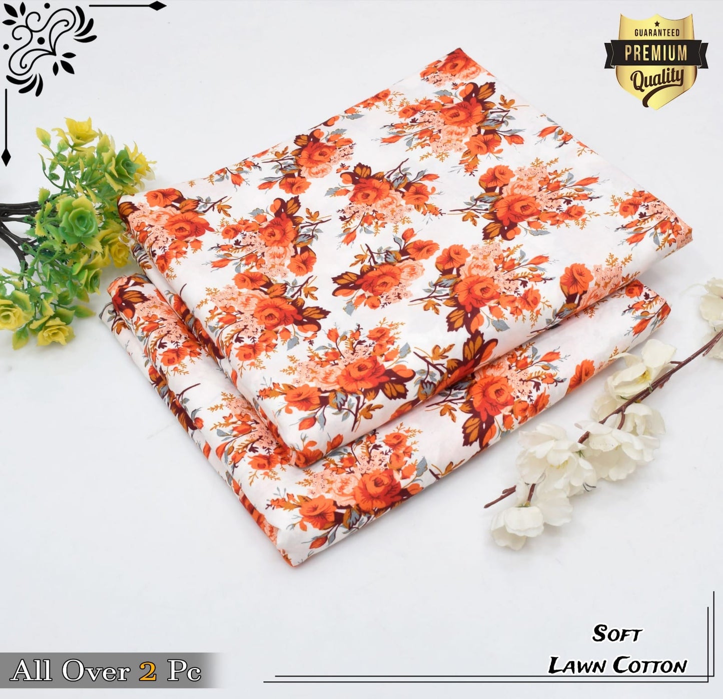 Rooma 2Pcs Soft Cotton Lawn Life Time Guaranteed