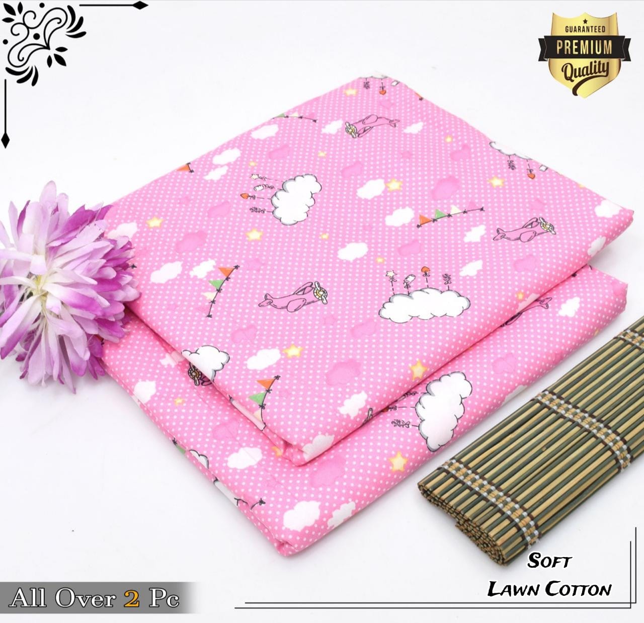 Rooma 2Pcs Soft Cotton Lawn Life Time Guaranteed