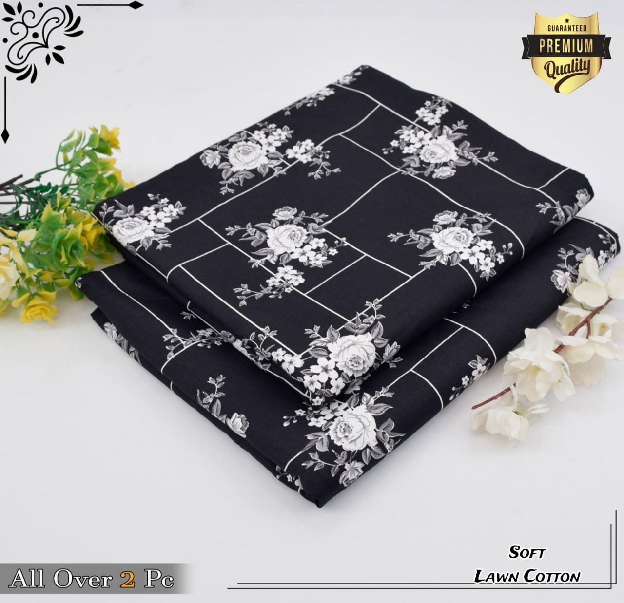 Rooma 2Pcs Soft Cotton Lawn Life Time Guaranteed