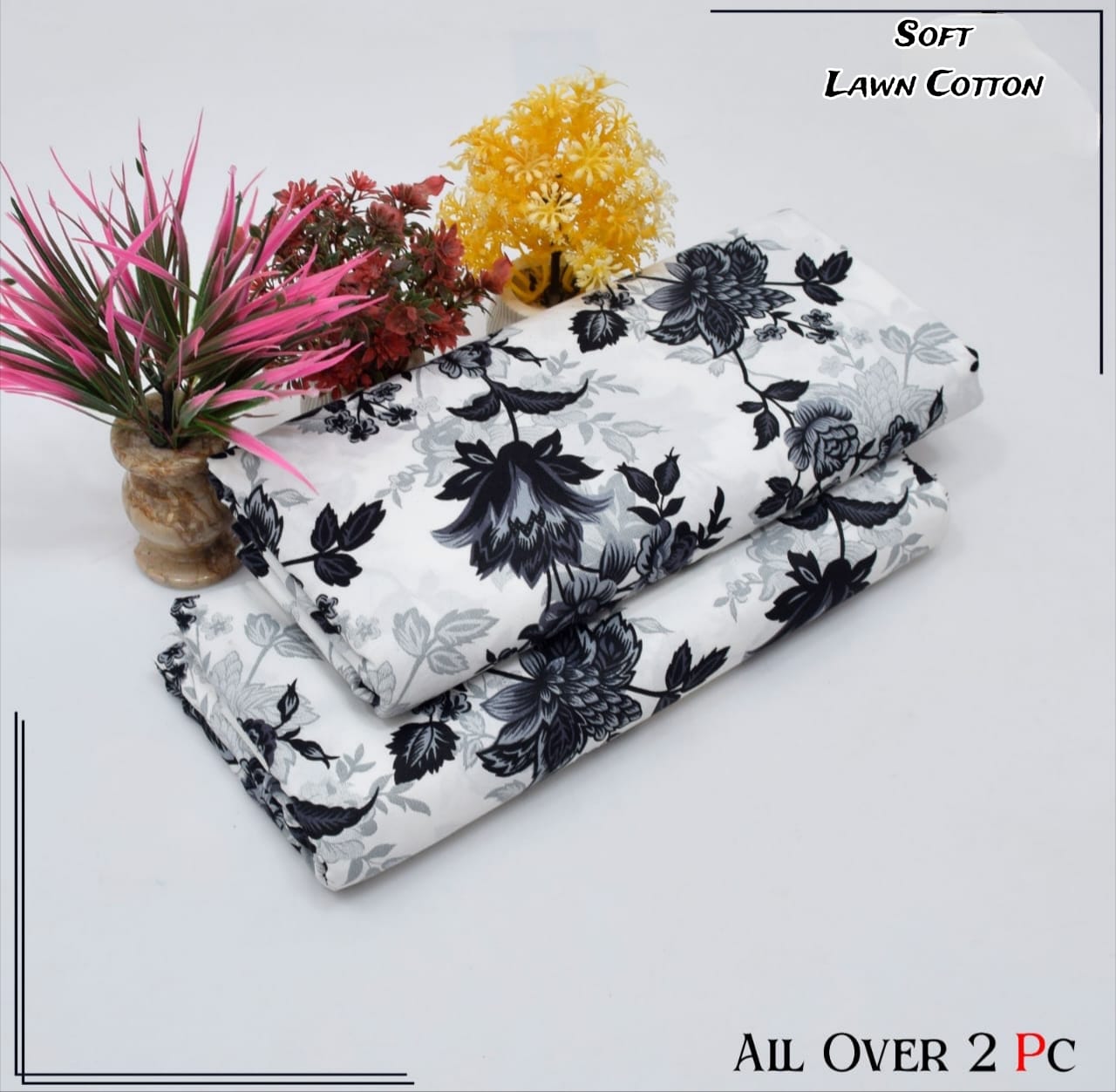 Rooma 2Pcs Soft Cotton Lawn Life Time Guaranteed