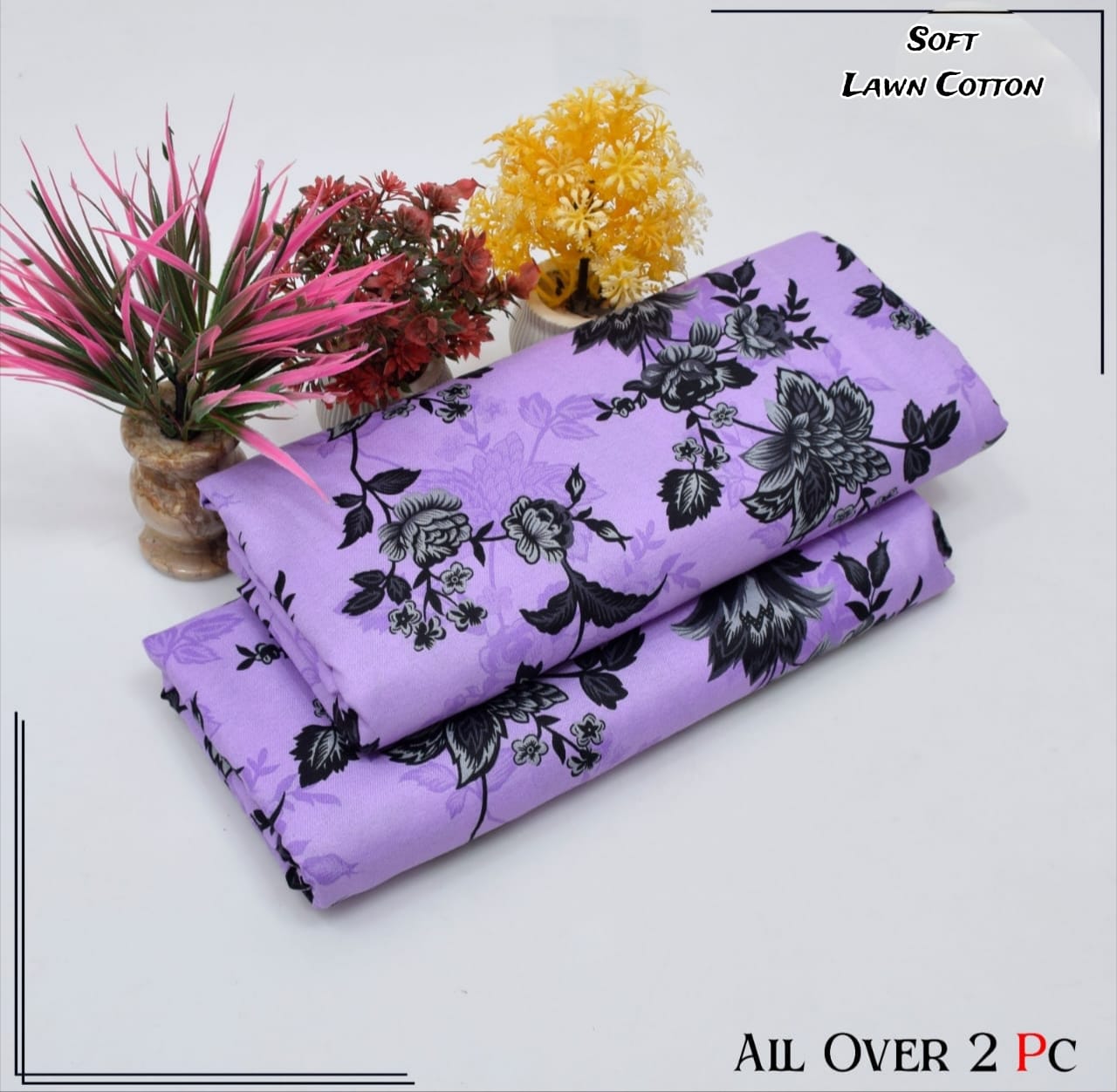 Rooma 2Pcs Soft Cotton Lawn Life Time Guaranteed