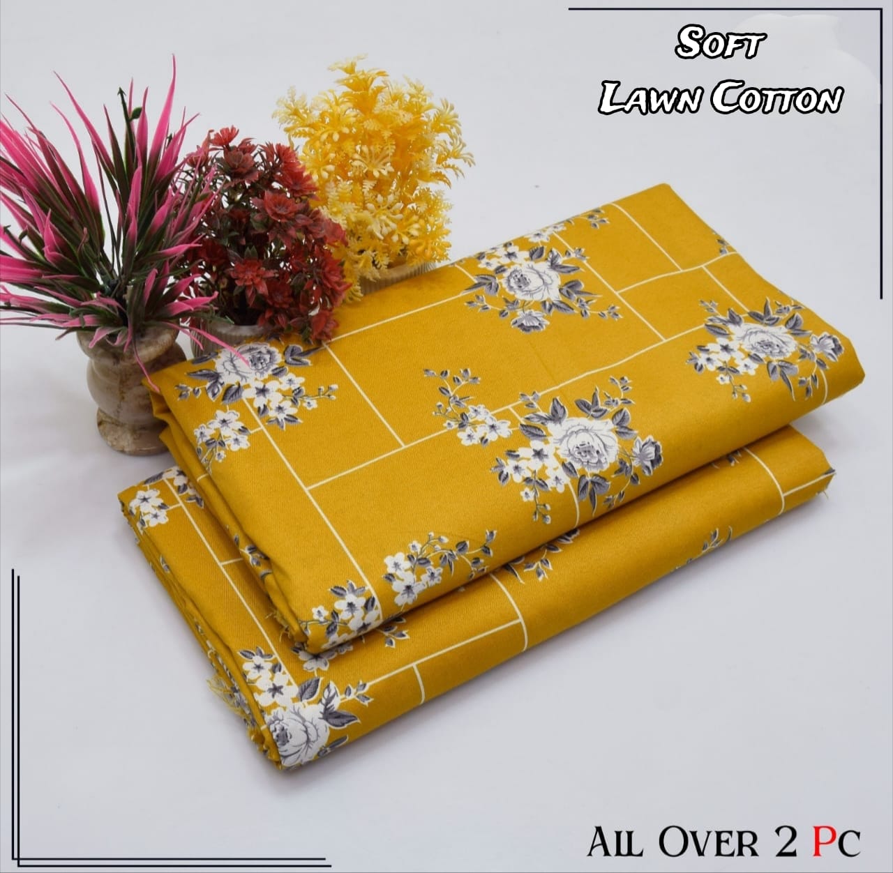 Rooma 2Pcs Soft Cotton Lawn Life Time Guaranteed