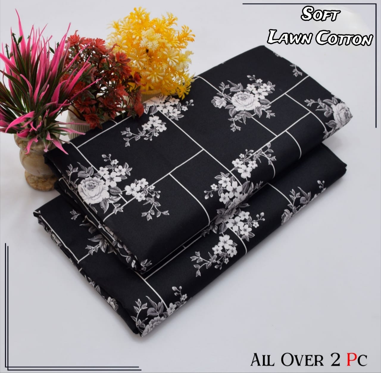 Rooma 2Pcs Soft Cotton Lawn Life Time Guaranteed