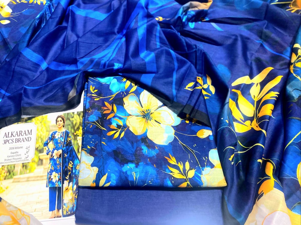 Unstitched Alkaram Lawn 3PC'S