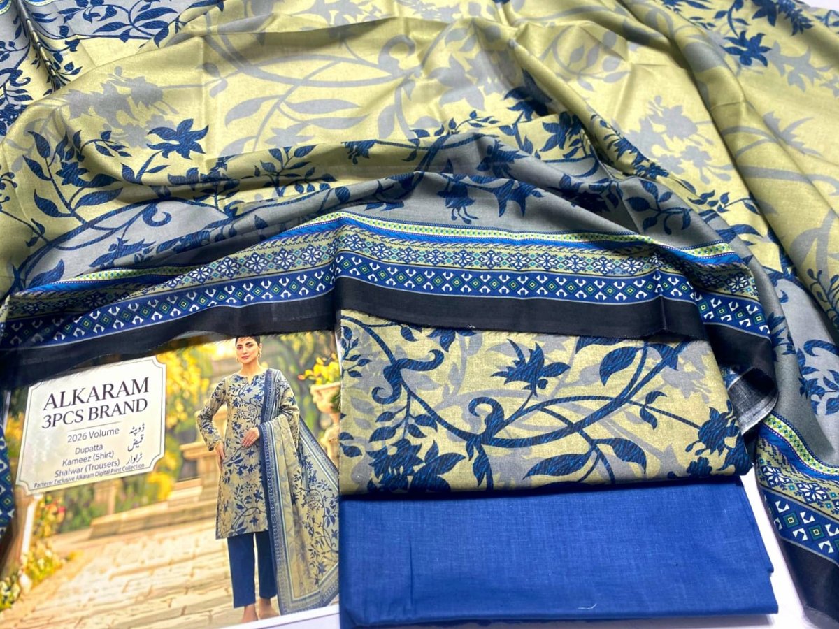 Unstitched Alkaram Lawn 3PC'S