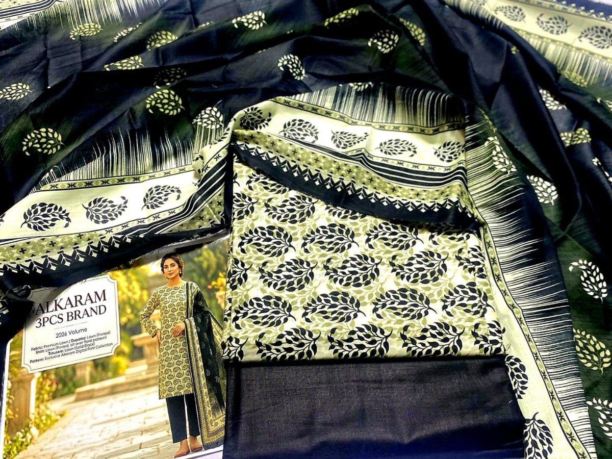 Unstitched Alkaram Lawn 3PC'S