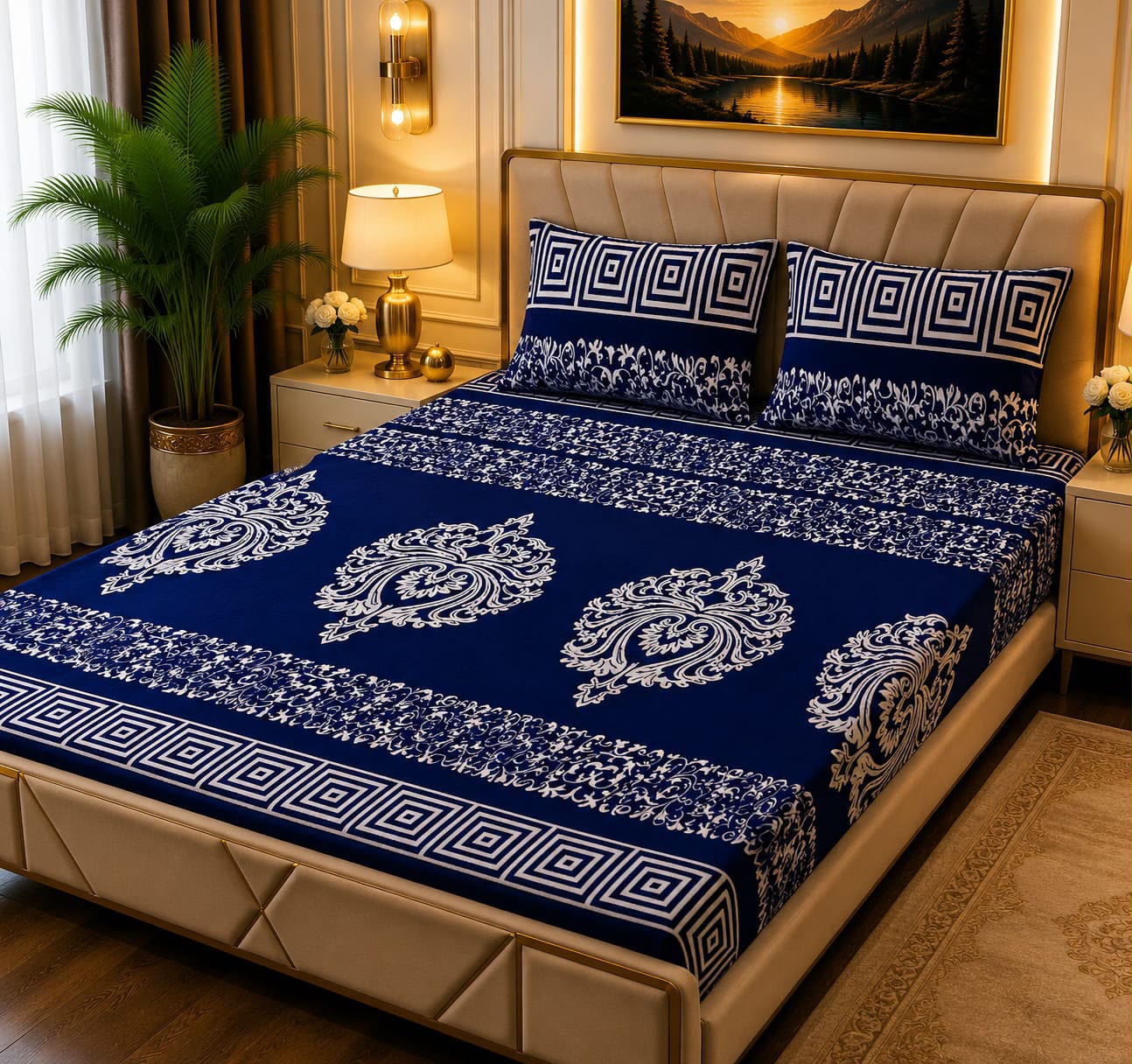 Fleece Bedsheet 3pc-Double Bed