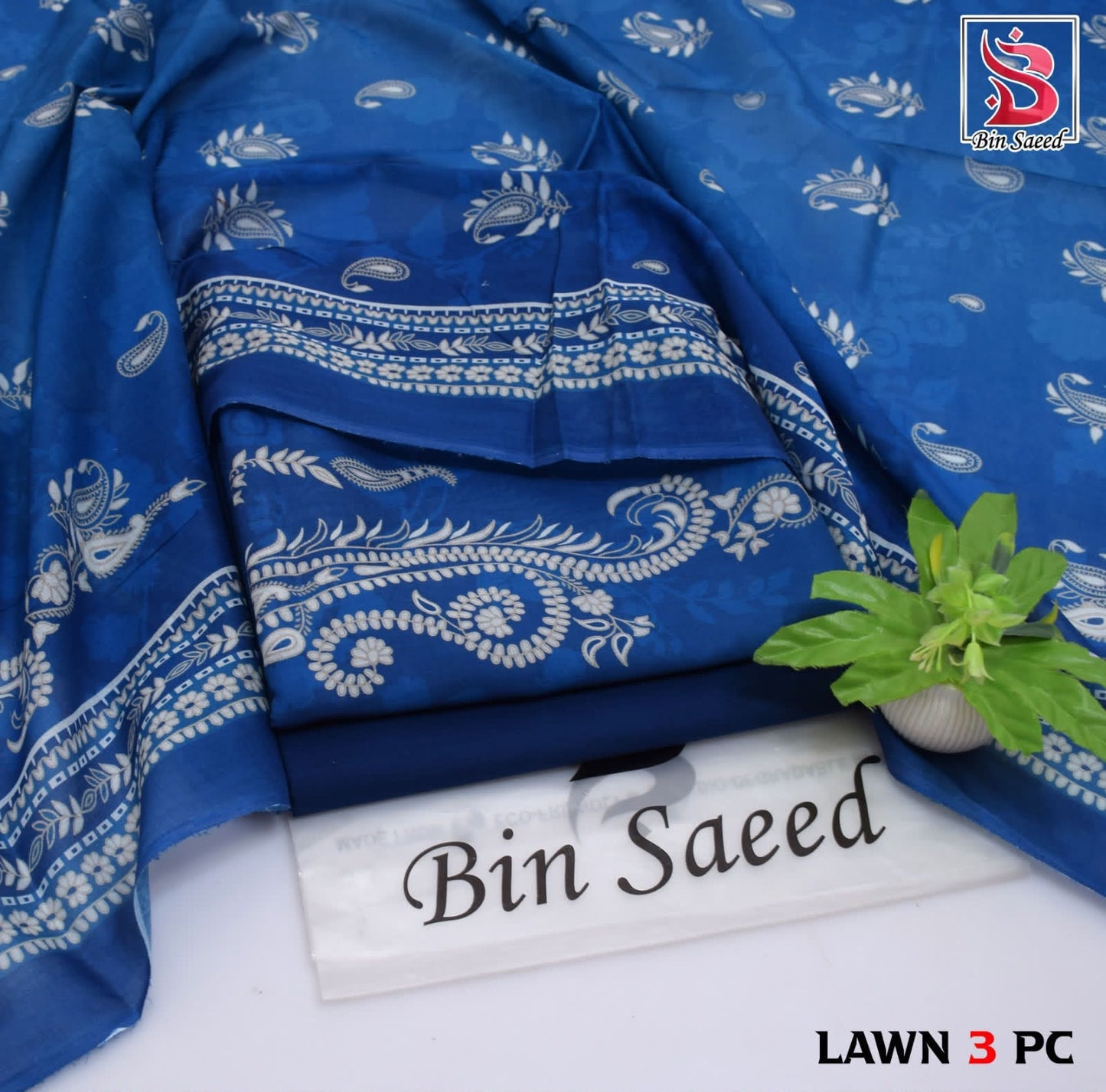 BIN SAEED ORIGINAL 3PC UNSTITCHED SUIT