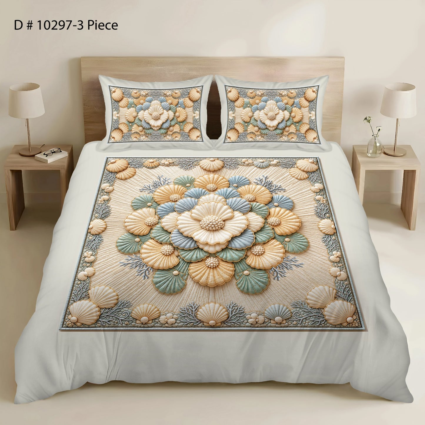 BEDIOR 3PCS DIGITAL 5D BED SHEET SET