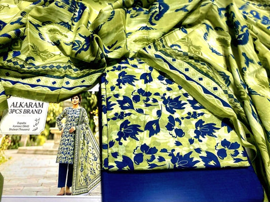Unstitched Alkaram Lawn 3PC'S