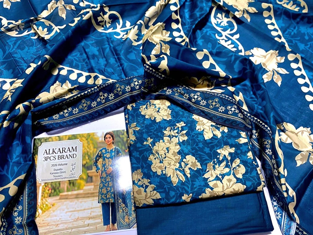 Unstitched Alkaram Lawn 3PC'S