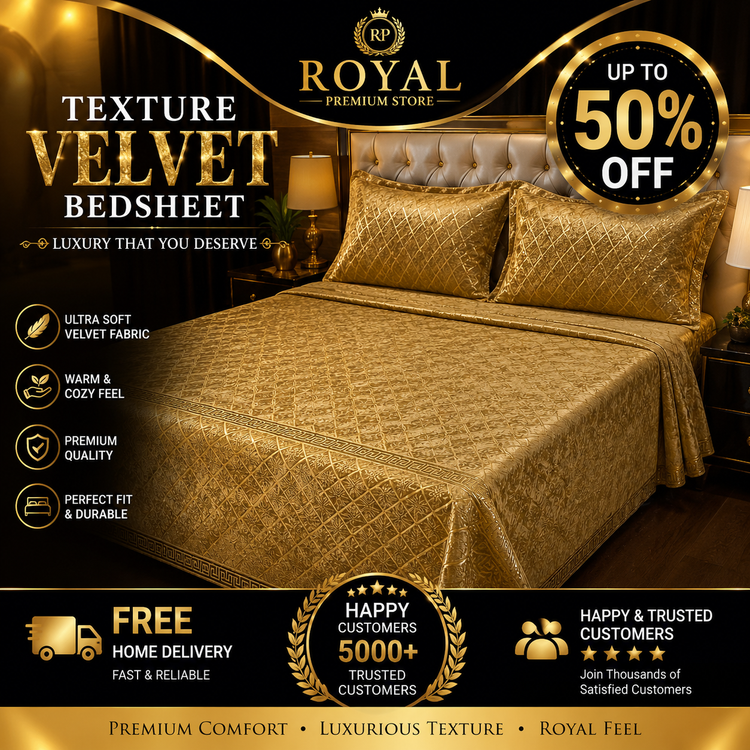 LUXURY TEXTURE VELVET BEDSHEET