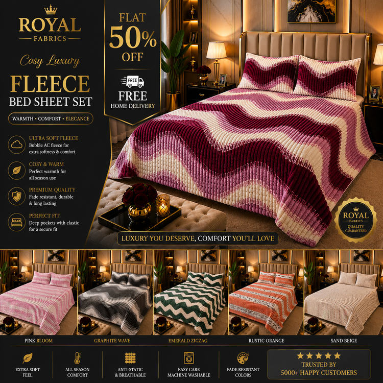 Bubble Fleece Bed Sheets