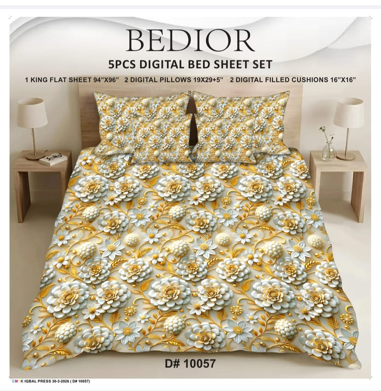 BEDIOR 5PCS DIGITAL 5D BED SHEET SET