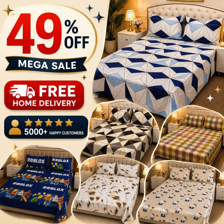 3D Pure Cotton BedSheets
