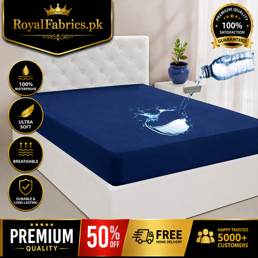 Waterproof Mattress Cover (Protector) BLUE