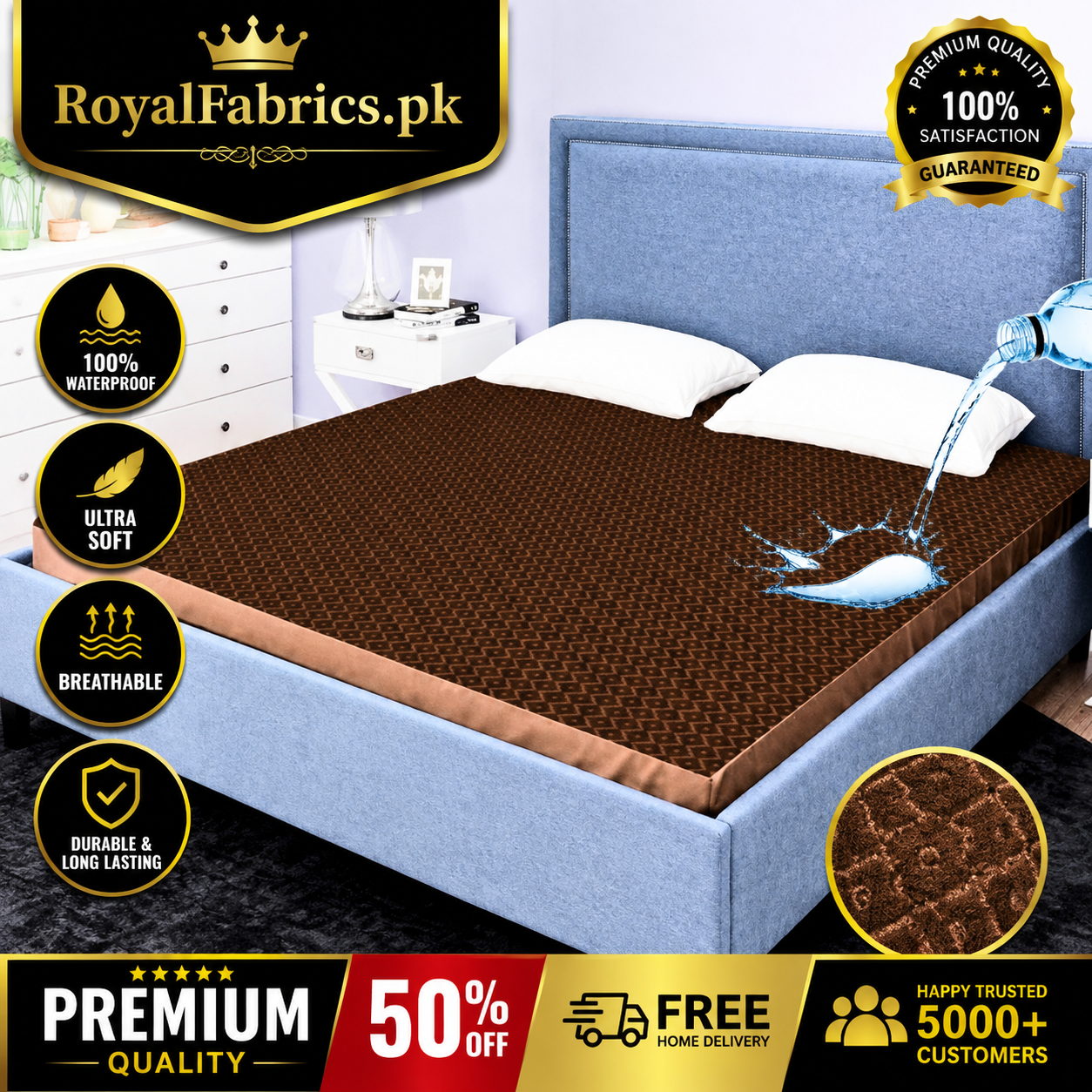 PALACHI WATERPROOF MATTRESS Protector (Cover)