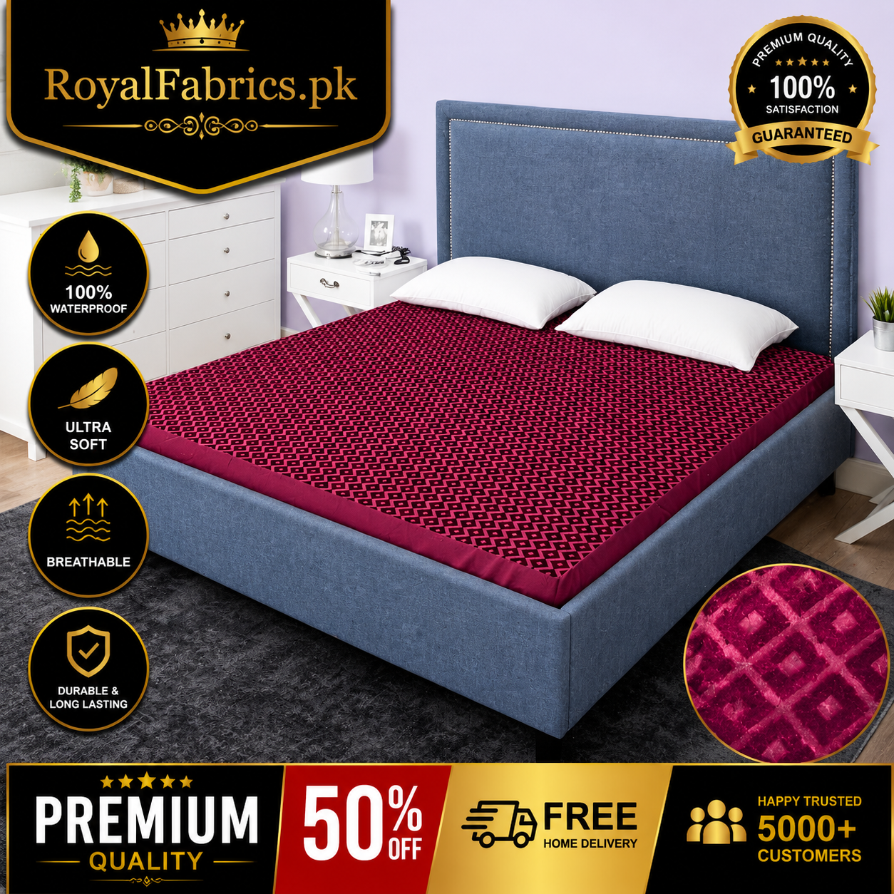 PALACHI WATERPROOF MATTRESS Protector (Cover)
