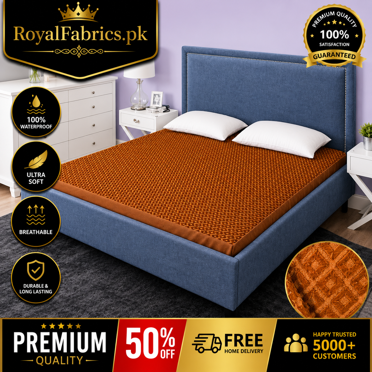 PALACHI WATERPROOF MATTRESS Protector (Cover)