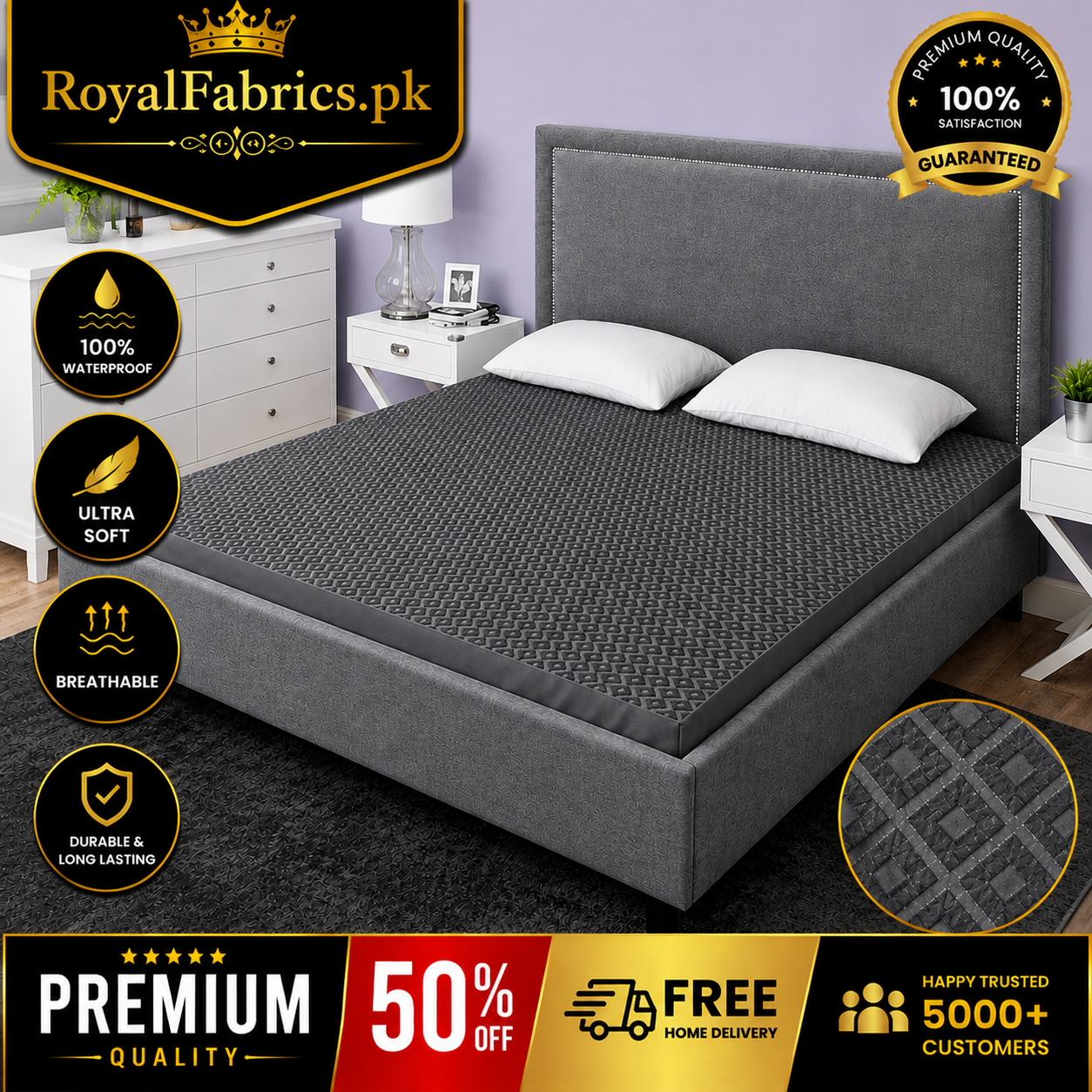 PALACHI WATERPROOF MATTRESS Protector (Cover)