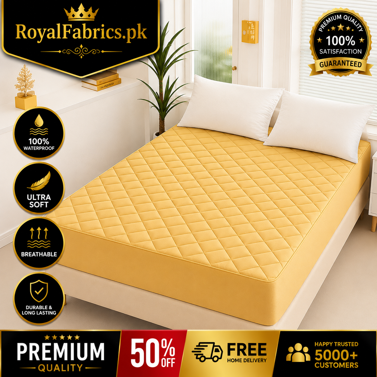 QUILTED WATERPROOF MATTRESS Protector