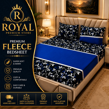Fleece Bedsheet 3pc-Double Bed