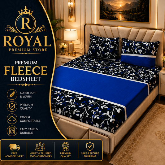Fleece Bedsheet 3pc-Double Bed