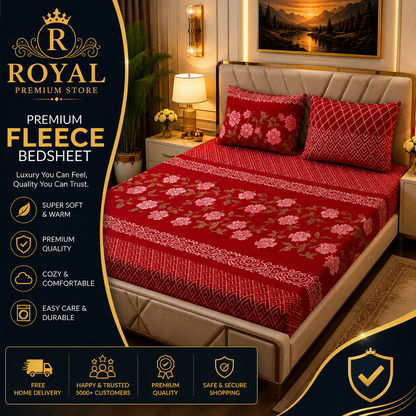 Fleece Bedsheet 3pc-Double Bed