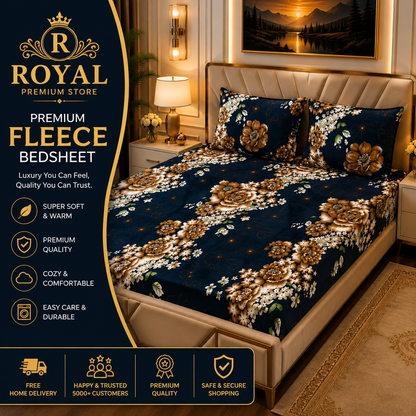 Fleece Bedsheet 3pc-Double Bed