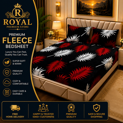 Fleece Bedsheet 3pc-Double Bed