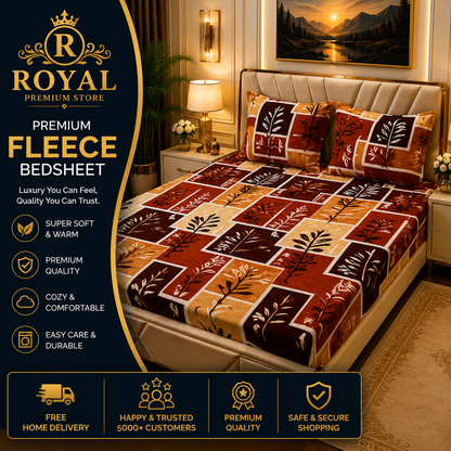 Fleece Bedsheet 3pc-Double Bed