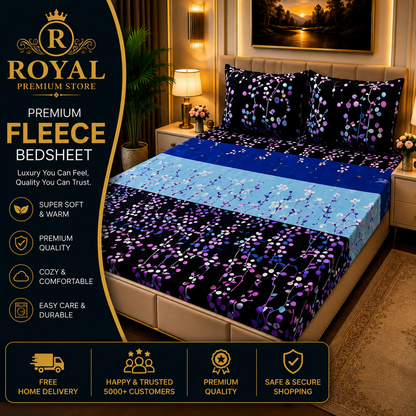 Fleece Bedsheet 3pc-Double Bed