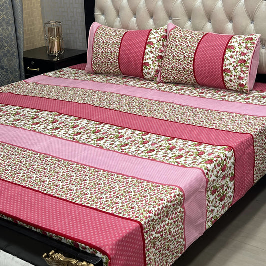 𝟯𝗗 Bed sheet Cotton Satin King size (95*90) Premium Quality