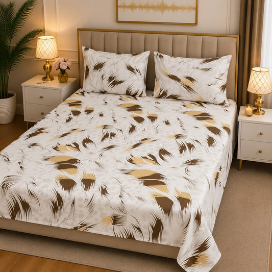 3D Pure Cotton Bed Sheet