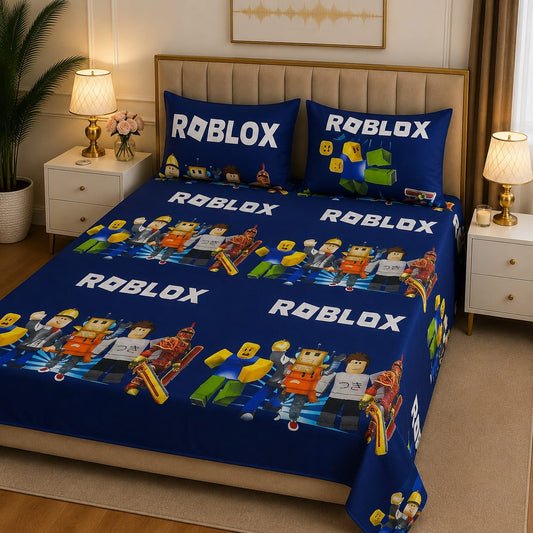 3D Pure Cotton Bed Sheet