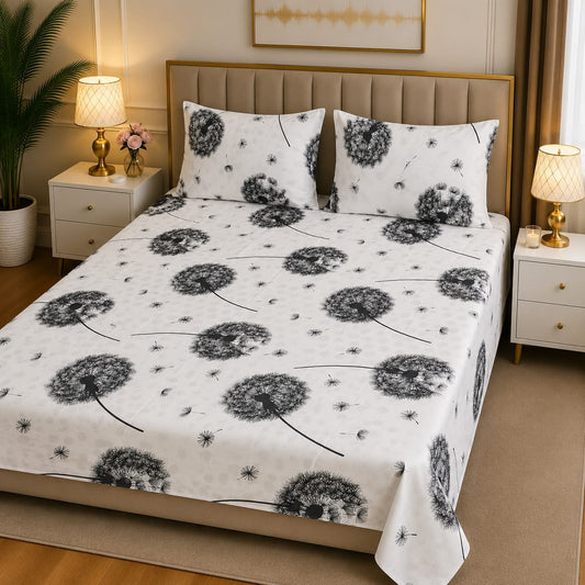 3D Pure Cotton Bed Sheet