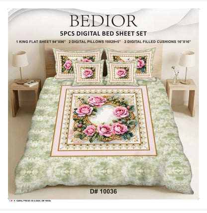 BEDIOR 5PCS DIGITAL 5D BED SHEET SET