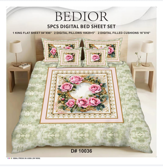 BEDIOR 5PCS DIGITAL 5D BED SHEET SET